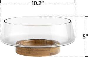 Large Glass Salad Bowl Set