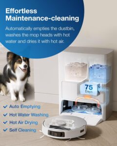  Omni Robot Vacuum and Mop,Hot Water Mop Washing,Auto Hot Air-Drying